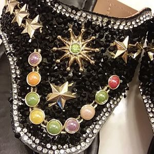 NWT LILIANA Rhinestone and Beaded Sandal